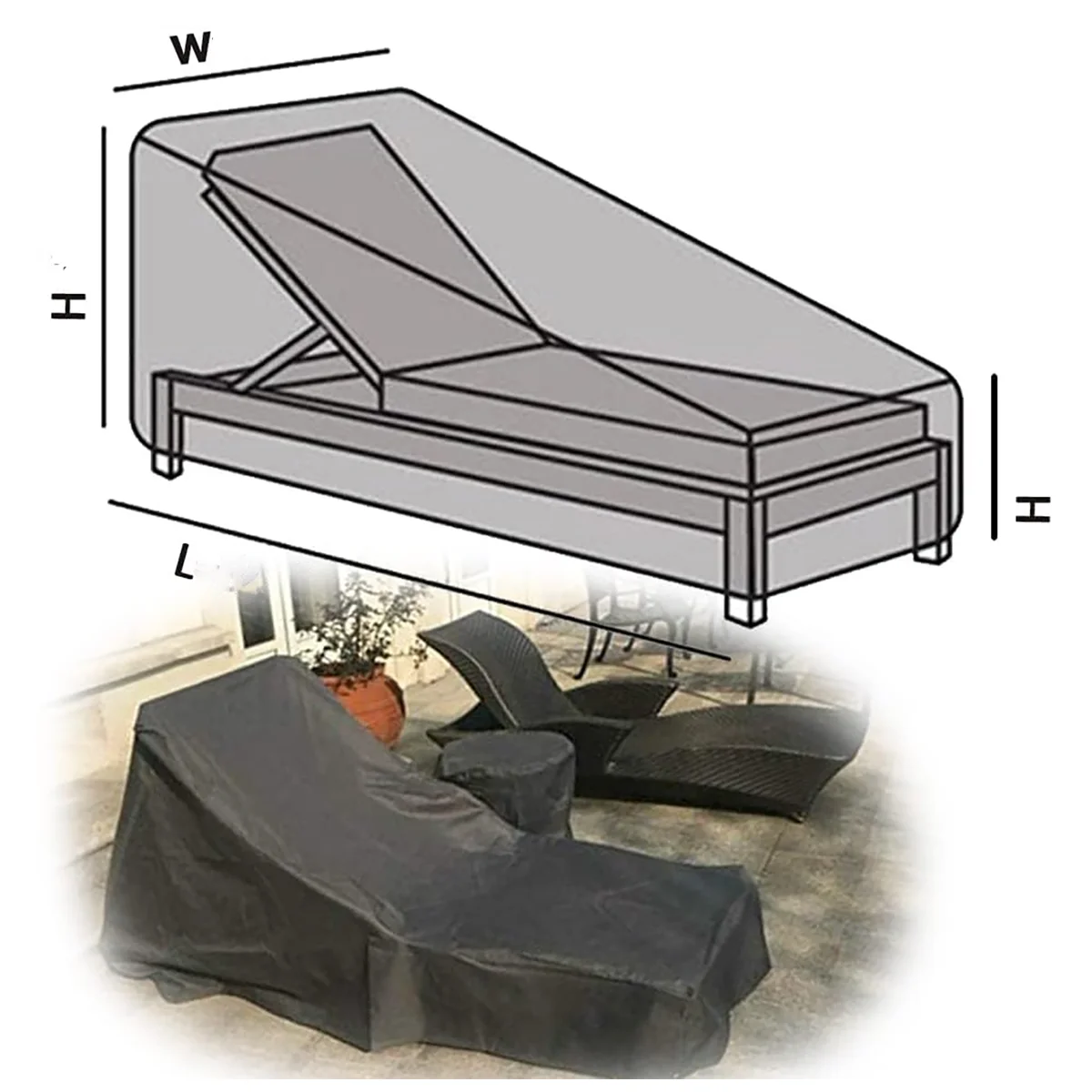 Oxford Fabric Sunlounger Cover - Outdoor Furniture Cover Waterproof recension och pris