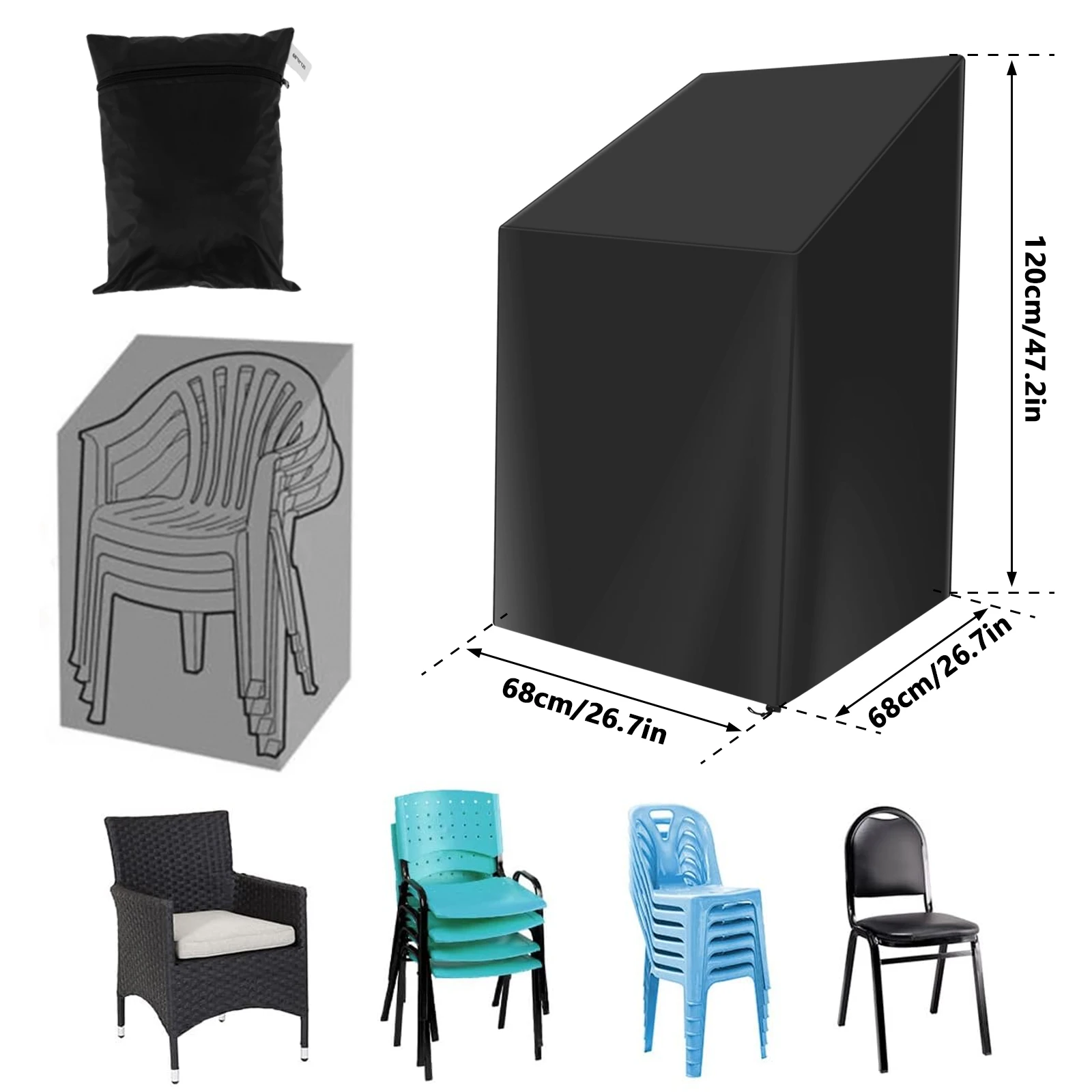 Stacked Chair Dust Cover with  - Outdoor Furniture Manufacturer recension och pris