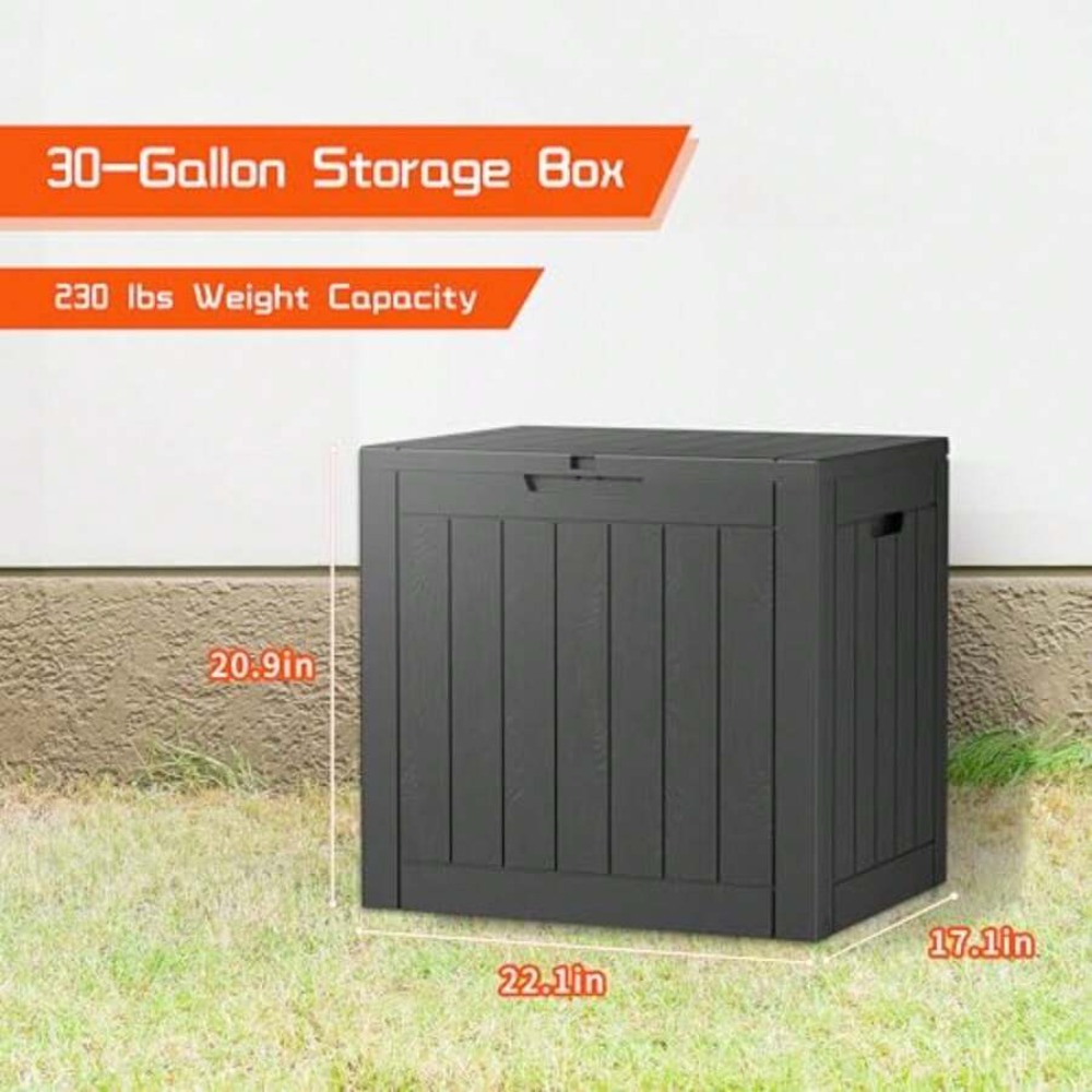 30 Gallon Deck Box Outdoor Sto - Outdoor Furniture Resin recension och pris