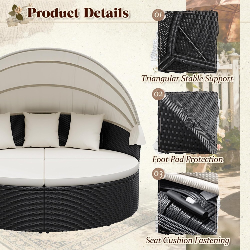 USA Stock Patio Furniture Outd - Outdoor Daybed Furniture recension och pris