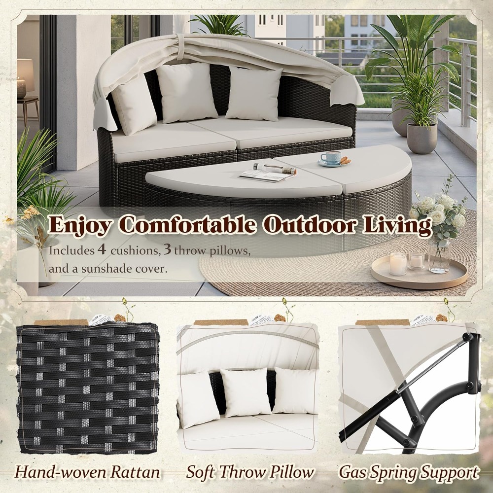 USA Stock Patio Furniture Outd - Outdoor Daybed Furniture recension och pris