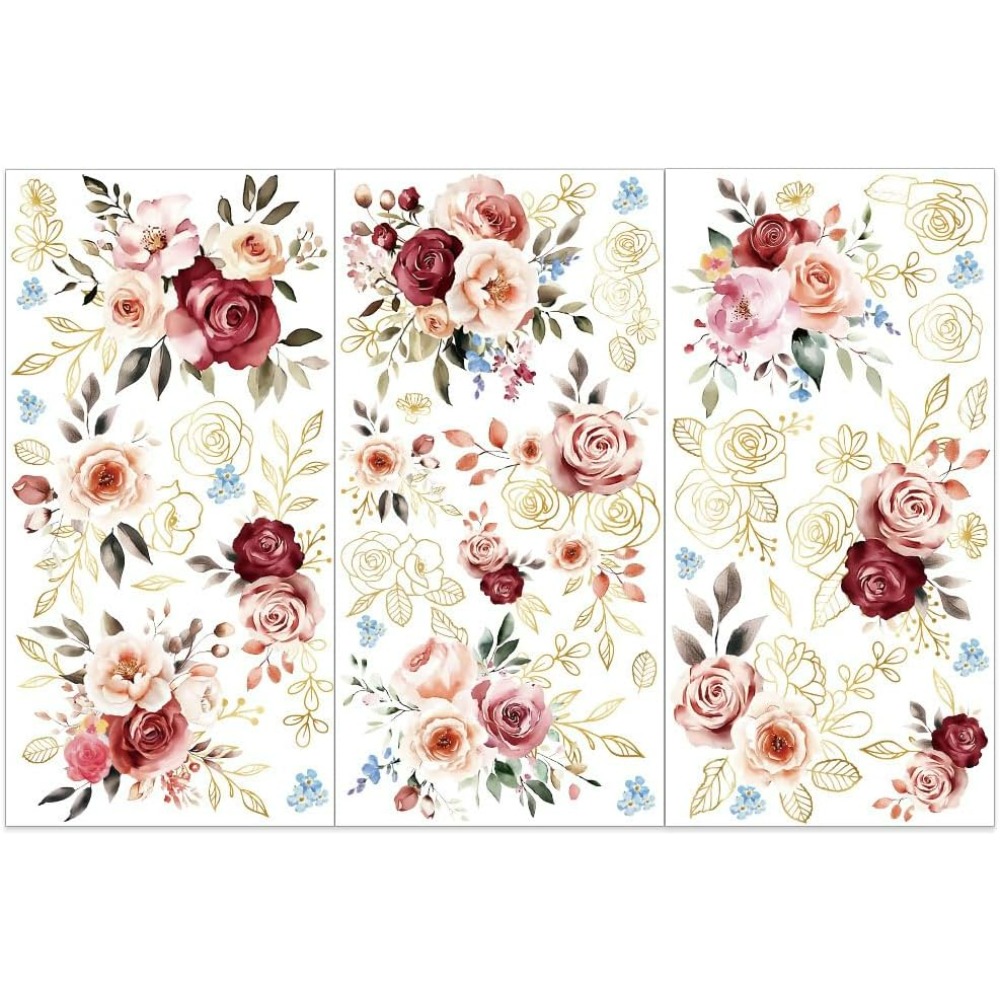 3pcs/Set Watercolor Roses Rub  - Outdoor Furniture Manufacturer recension och pris