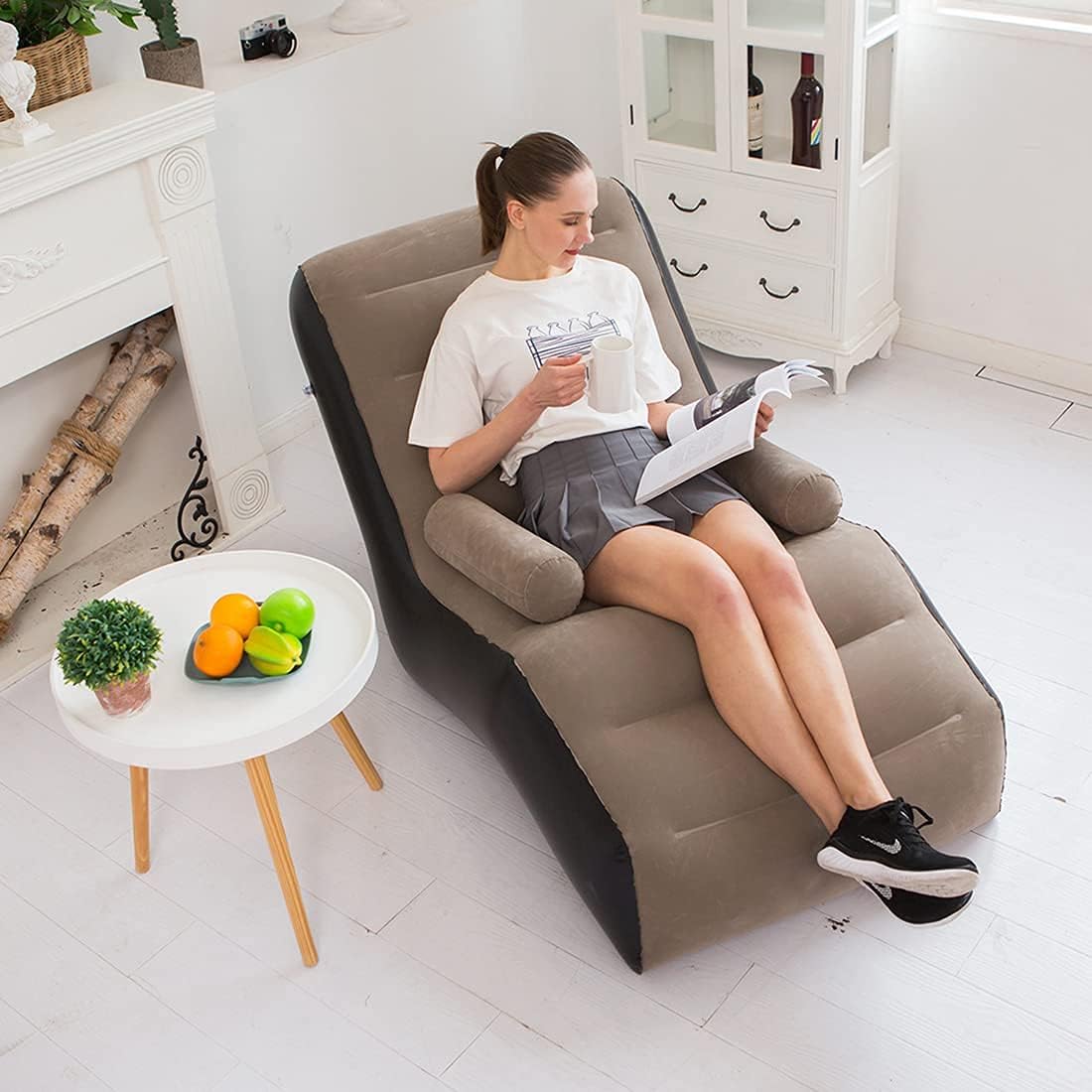 Folding Lazy Sofa,Inflatable L - Outdoor Daybed Furniture recension och pris