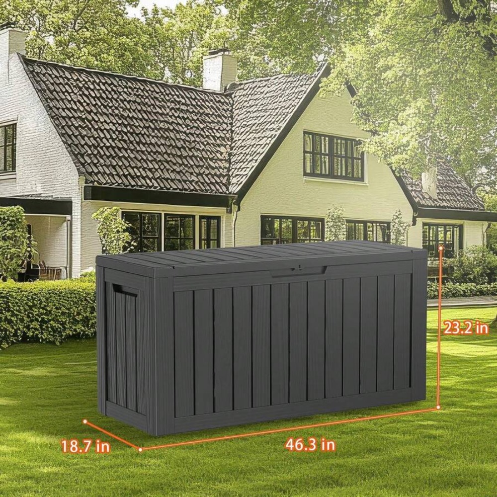 90 Gallon Lockable Resin Deck  - Outdoor Furniture Cushion recension och pris