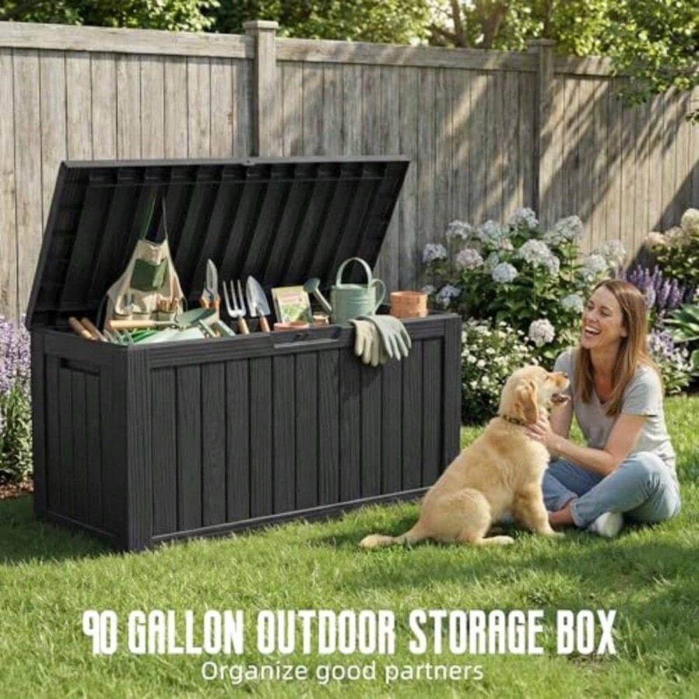 90 Gallon Outdoor Deck Box Wat - Outdoor Furniture Resin recension och pris