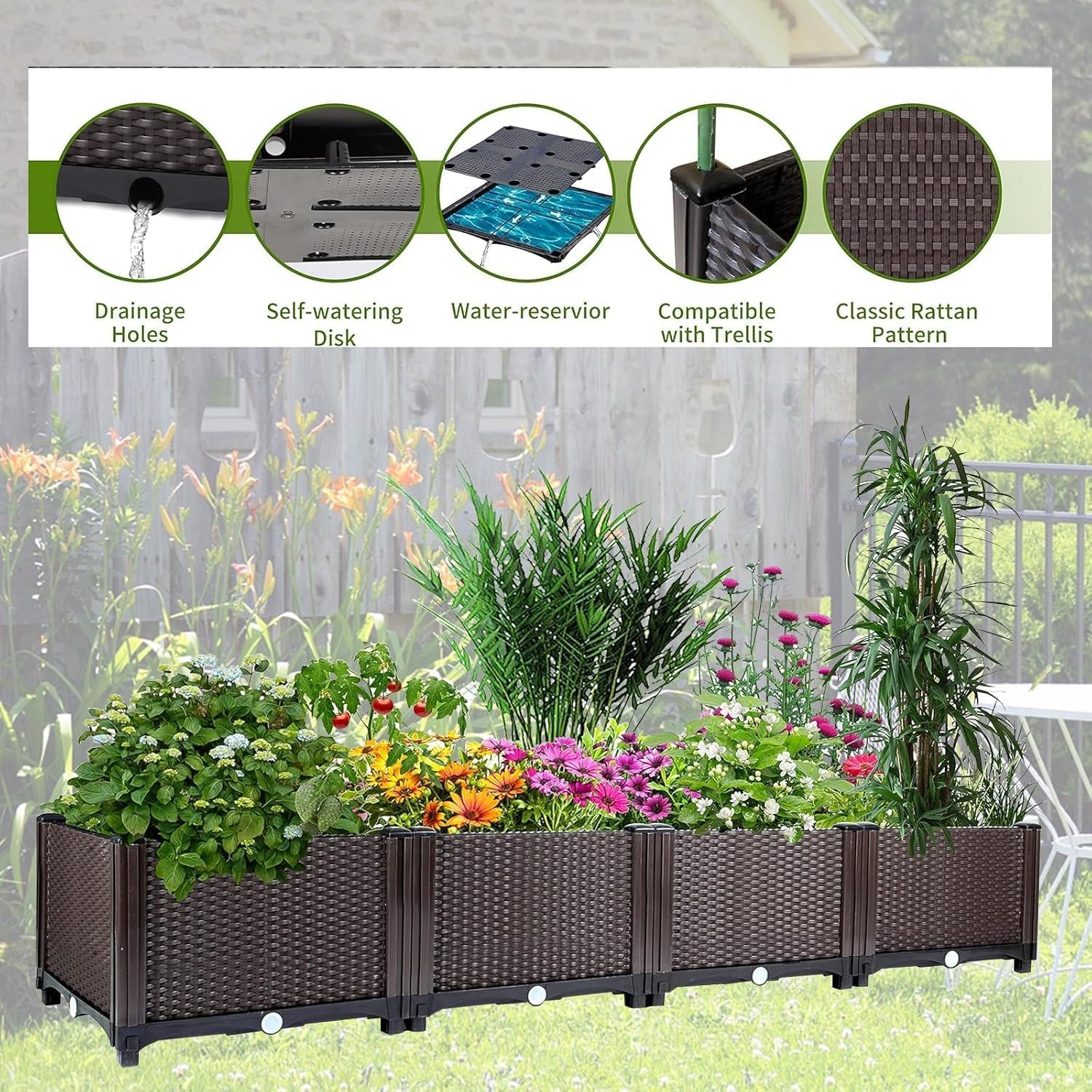 Self-Watering Raised Garden Be - Outdoor Daybed Furniture recension och pris