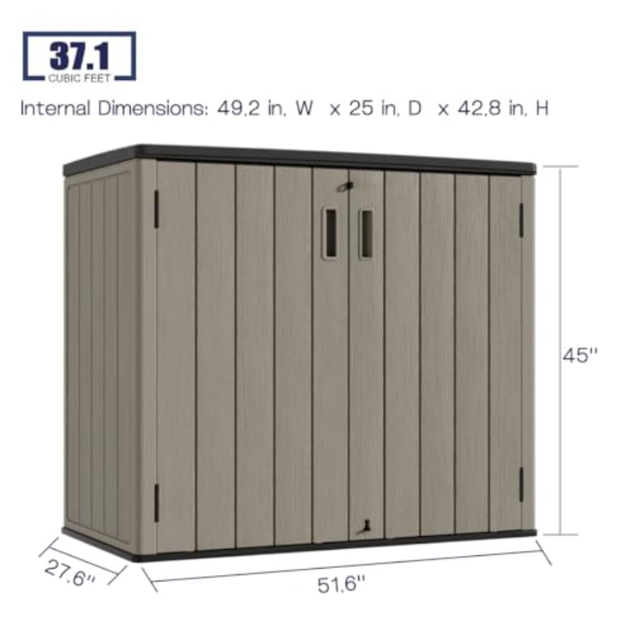 Outdoor Horizontal Storage She - Outdoor Furniture Resin recension och pris